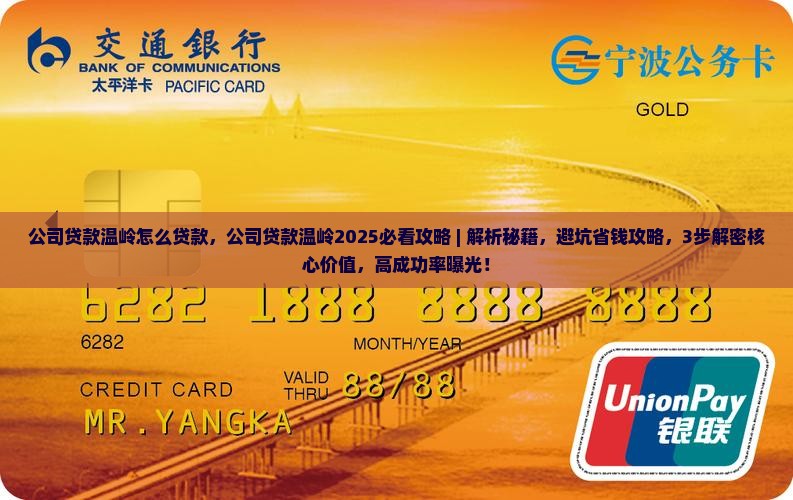 公司贷款温岭怎么贷款