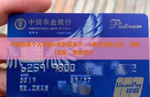平安普惠个人贷款5年