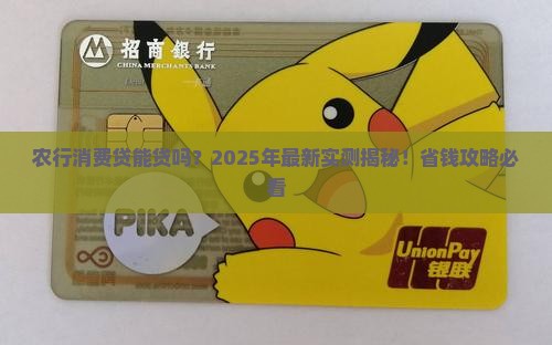 农行消费贷可以贷款吗