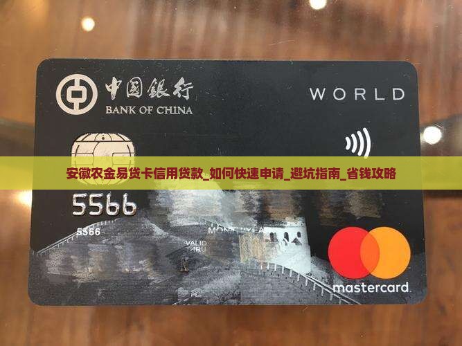安徽农金易贷卡信用贷款