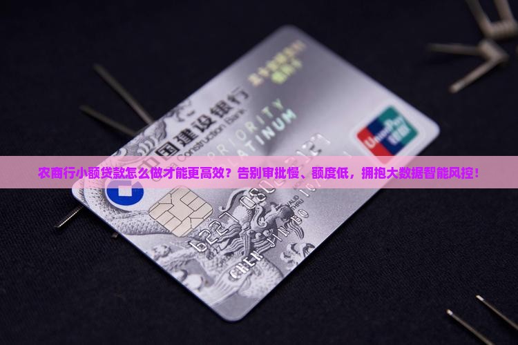 农商行怎样进行小额贷款