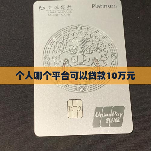 个人哪个平台可以贷款10万元