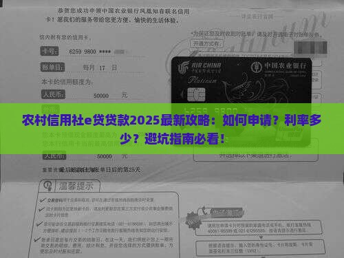 农村信用社e贷贷款