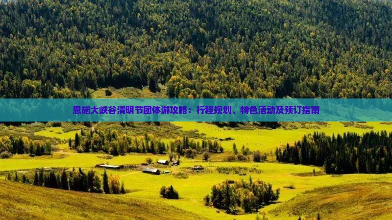 恩施大峡谷清明节团体游攻略：行程规划、特色活动及预订指南