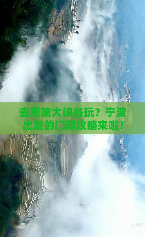 宁波去恩施大峡谷门票