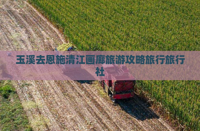 玉溪去恩施清江画廊旅行社