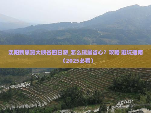 沈阳到恩施大峡谷四日游