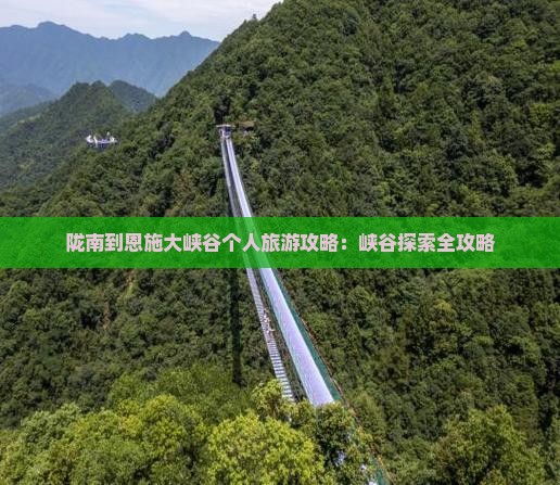 陇南到恩施大峡谷个人游