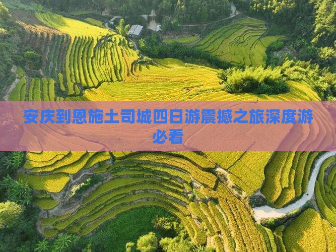 安庆到恩施土司城四日游