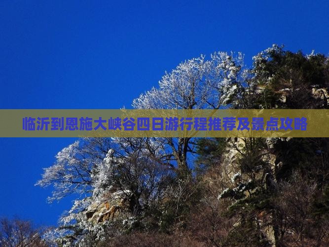 临沂到恩施大峡谷四日游行程推荐及景点攻略
