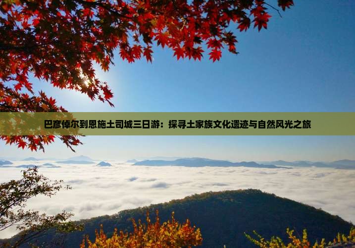 巴彦倬尔到恩施土司城三日游：探寻土家族文化遗迹与自然风光之旅