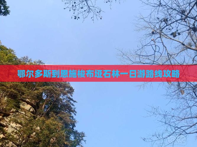 鄂尔多斯到恩施梭布垭石林一日游路线攻略