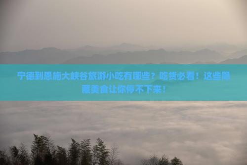 宁德到恩施大峡谷旅游小吃
