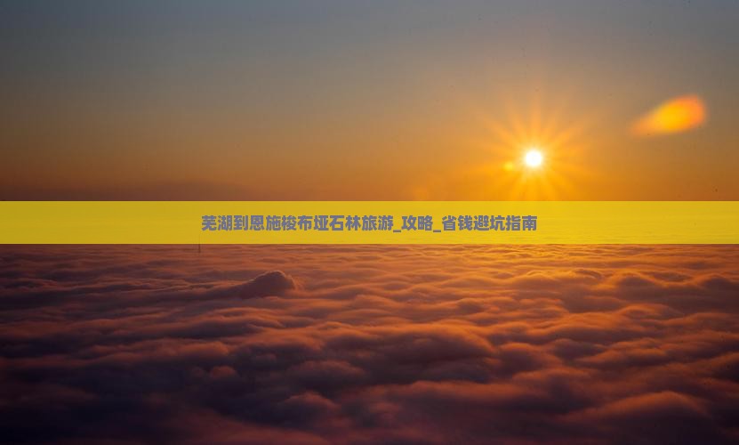 芜湖到恩施梭布垭石林旅游