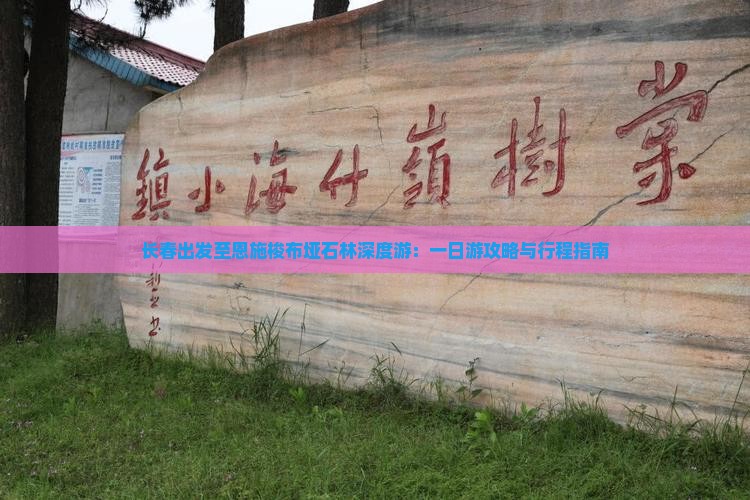 长春出发至恩施梭布垭石林深度游：一日游攻略与行程指南