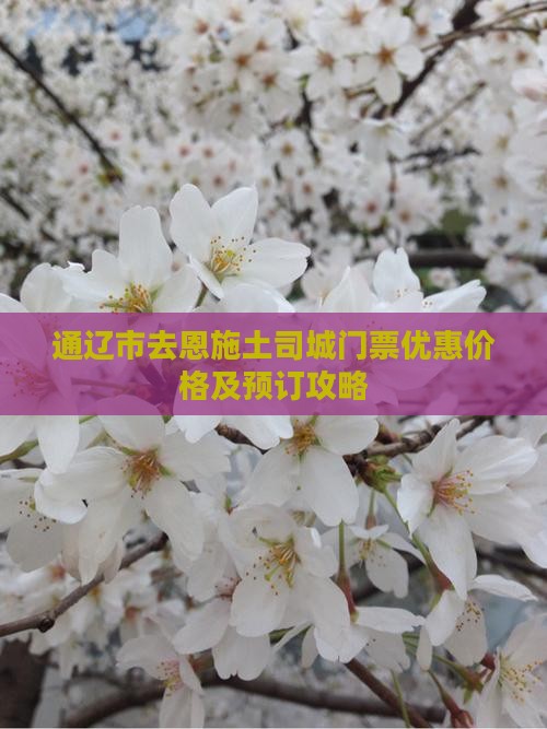 通辽市去恩施土司城门票优惠价格及预订攻略 通辽市去恩施土司城门票优惠价格及预订攻略