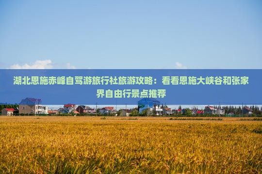 湖北恩施赤峰自驾游旅行社旅游攻略：看看恩施大峡谷和张家界自由行景点推荐