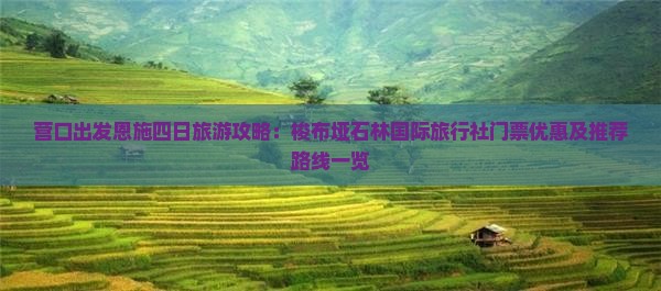 营口出发恩施四日旅游攻略：梭布垭石林国际旅行社门票优惠及推荐路线一览