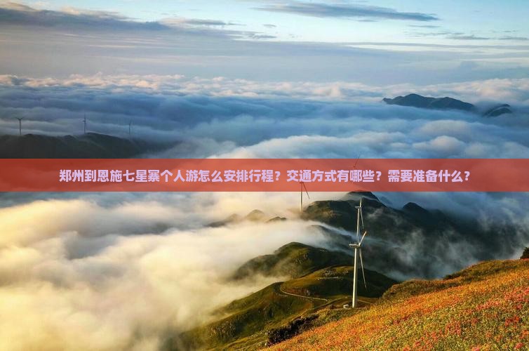 郑州到恩施七星寨个人游怎么安排行程？交通方式有哪些？需要准备什么？