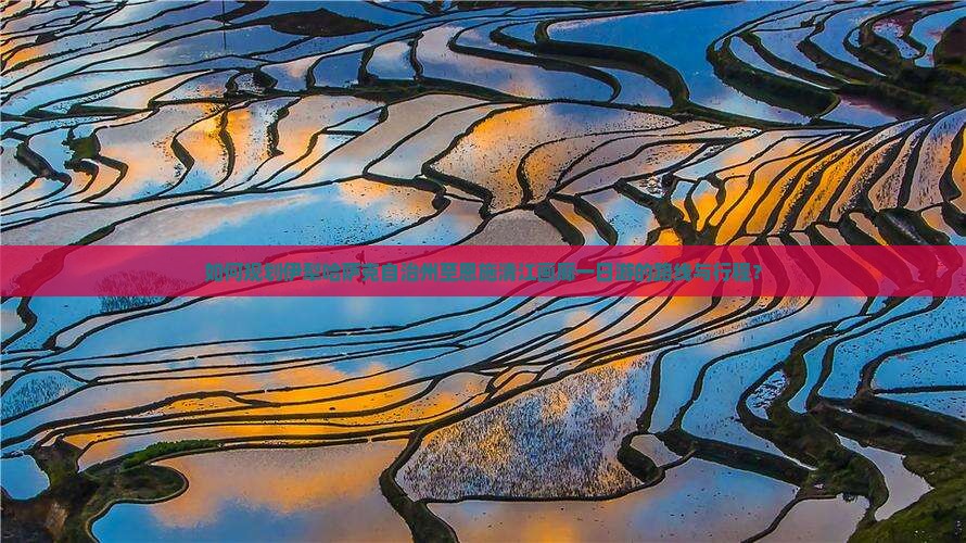 如何规划伊犁哈萨克自治州至恩施清江画廊一日游的路线与行程？