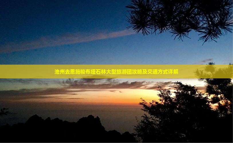 池州去恩施梭布垭石林大型旅游团攻略及交通方式详解