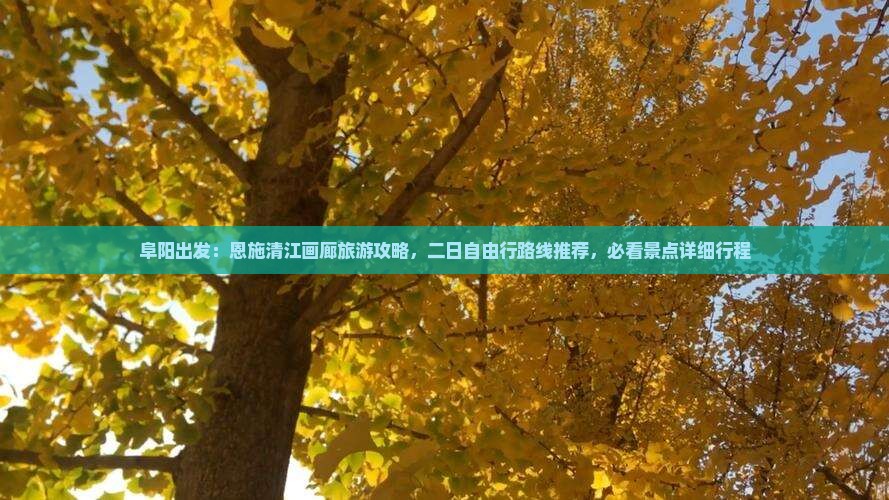阜阳出发：恩施清江画廊旅游攻略，二日自由行路线推荐，必看景点详细行程