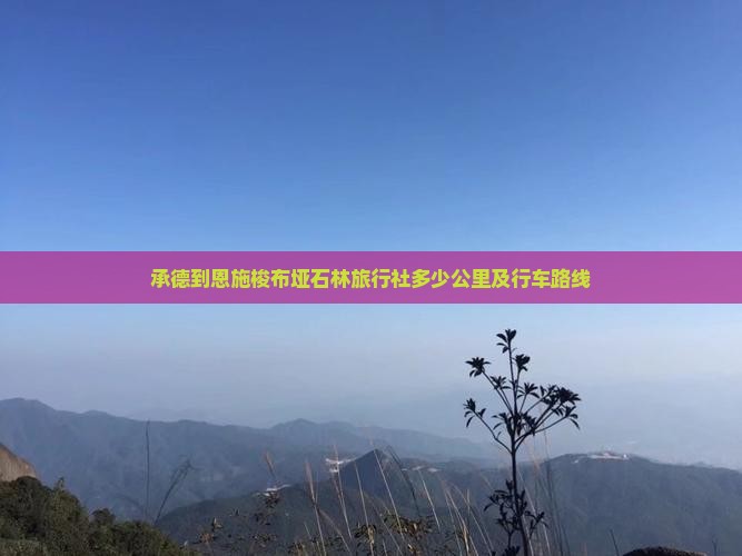 承德到恩施梭布垭石林旅行社多少公里及行车路线