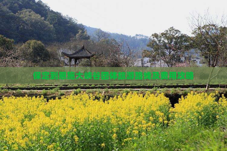 保定到恩施大峡谷团体旅游路线及费用攻略