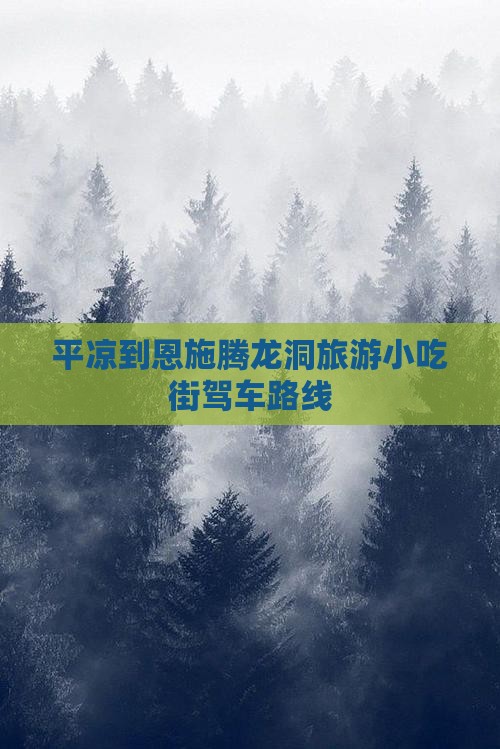 平凉到恩施腾龙洞旅游小吃街驾车路线