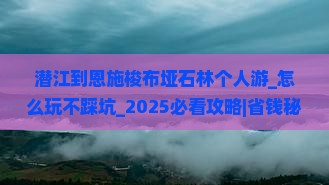 潜江到恩施梭布垭石林个人游