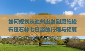 如何规划从池州出发到恩施梭布垭石林七日游的行程与预算？