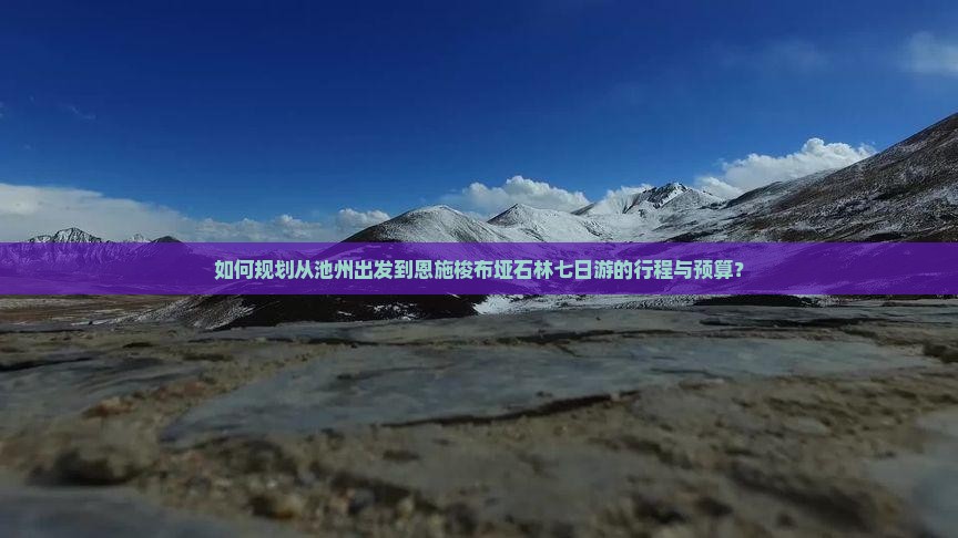 如何规划从池州出发到恩施梭布垭石林七日游的行程与预算？