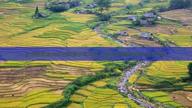 怒江到恩施大峡谷旅游小吃攻略：品味地道美食探索自然奇观