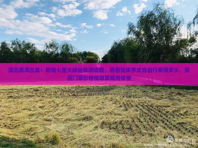 湖北鹰潭出发：恩施七星大峡谷旅游攻略，看看张家界式自由行费用多少，景区门票价格信息及服务详情