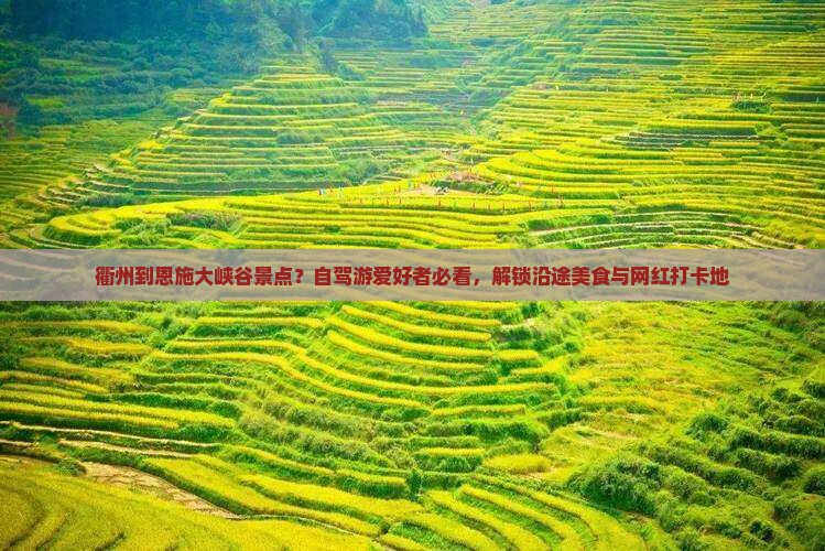 衢州到恩施大峡谷景点？自驾游爱好者必看，解锁沿途美食与网红打卡地