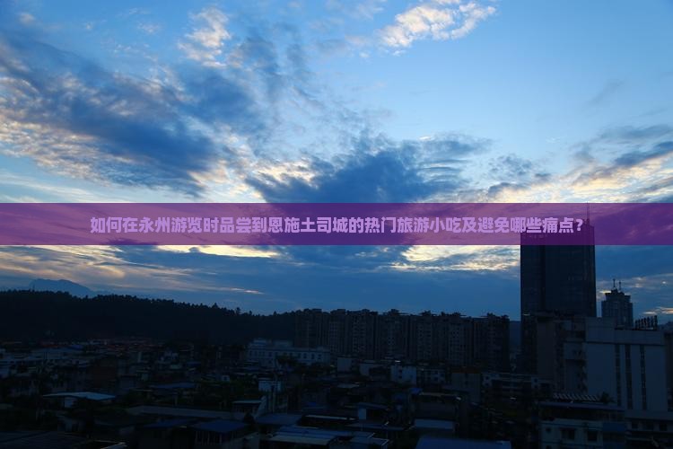 如何在永州游览时品尝到恩施土司城的热门旅游小吃及避免哪些痛点？
