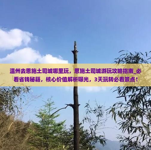 温州去恩施土司城哪里玩
