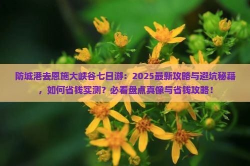 防城港去恩施大峡谷七日游