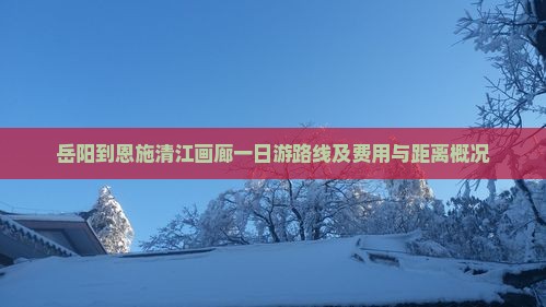 岳阳到恩施清江画廊一日游路线及费用与距离概况