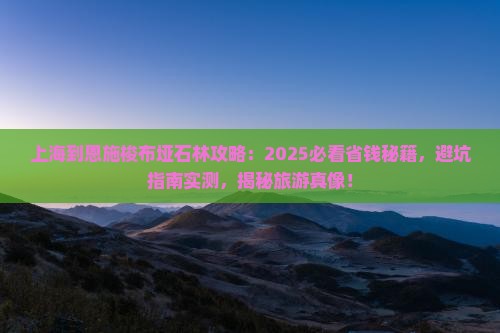 上海到恩施梭布垭石林攻略