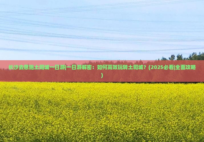 长沙去恩施土司城一日