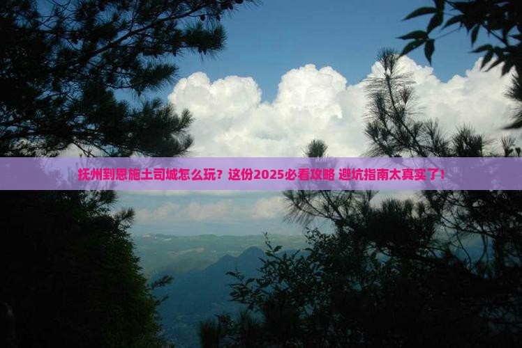 抚州到恩施土司城哪里玩