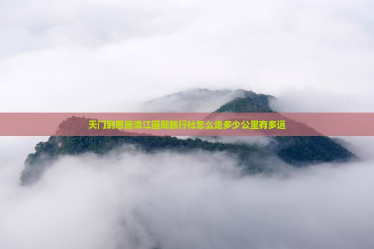天门到恩施清江画廊旅行社