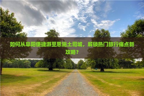如何从阜阳便捷游至恩施土司城，解锁热门旅行痛点新攻略？