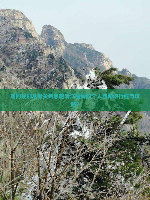 如何规划从新乡到恩施清江画廊的个人自助游行程与攻略？