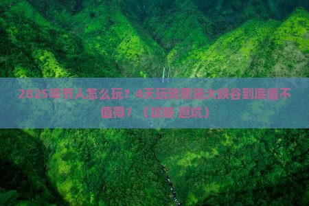 毕节去恩施大峡谷四日游
