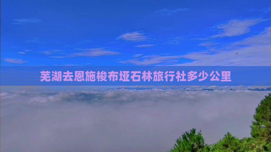 芜湖去恩施梭布垭石林旅行社