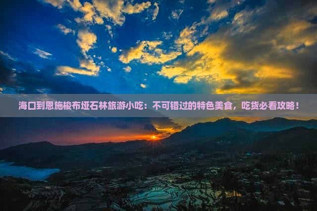 海口到恩施梭布垭石林旅游小吃
