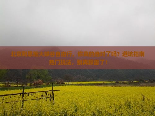 北京到恩施大峡谷自由行