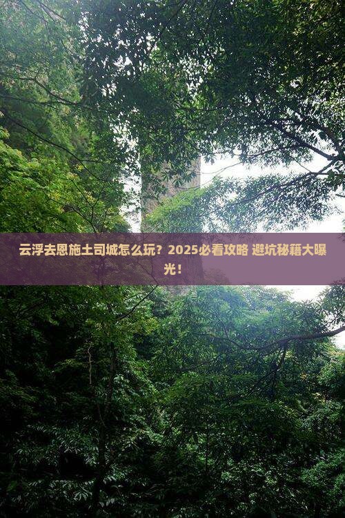云浮去恩施土司城攻略